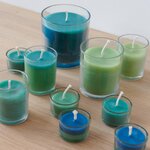 6 petits bougeoirs en verre 5 2 x 3 3 cm