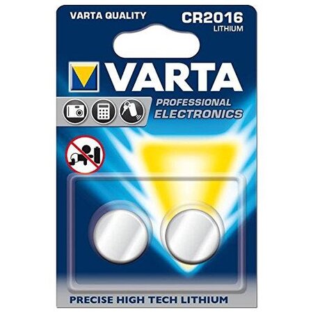 Blister de 2 piles lithium 6016 cr 2016 varta