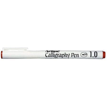 Marqueur 'calligraphy pen' pointe 1 mm sépia x 12 artline