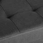 Tectake Pouf coffre de rangement pliable ALEA - gris foncé