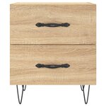 vidaXL Tables de chevet 2 Pièces chêne sonoma 40x35x47 5 cm