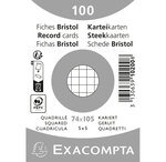Paquet 100 Fiches Sous Film - Bristol Quadrillé 5x5 Non Perforé 74x105mm - X 40 - Exacompta