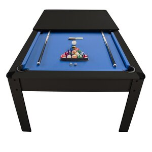 Billard américain harmony 6ft - 206 5 x 116 5 x 80 cm avec accessoires et plateau dînatoire - couleur noir