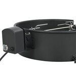 vidaXL Kit d'anneau de rôtissoire barbecue 47 cm Noir