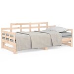 vidaXL Lit coulissant Bois de pin solide 2x(90x200) cm