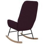 vidaXL Chaise à bascule Violet Tissu