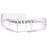 vidaXL Cadre de lit Bois massif 140x190 cm