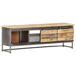vidaXL Meuble TV 120 x 30 x 40 cm Bois massif de manguier