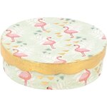 Lot de 8 boîtes rondes bords fantaisie en carton à décorer