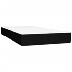 vidaXL Lit à sommier tapissier et matelas Noir 80x200 cm Tissu