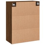 vidaXL Armoires murales 2 Pièces chêne marron bois d'ingénierie