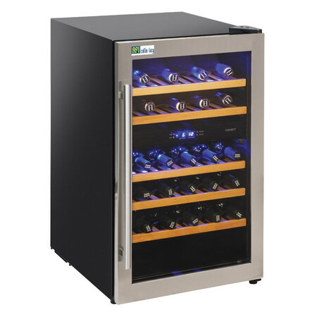 Cave à vin porte vitrée - 38 bouteilles - afi collin lucy - r600a - acier inoxydable1vitrée/battante 493x587x840mm