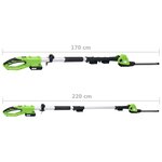 vidaXL Tondeuse à perche sans fil avec bloc-piles 20V 1500 mAh Li-ion