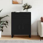 vidaXL Buffet noir 69 5x34x90 cm bois d'ingénierie