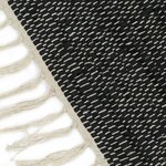 vidaXL Tapis Chindi tissé à la main Cuir 160x230 cm Gris clair et noir