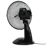 vidaXL Ventilateur de table 3 vitesses 30 cm 40 W Noir