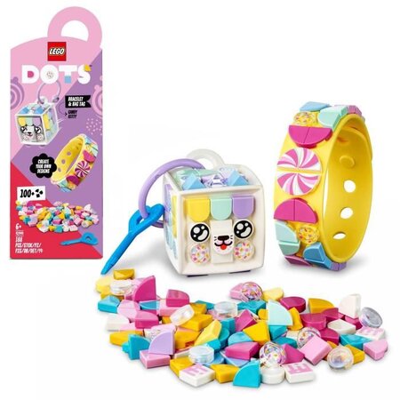 Lego 41944 dots bracelet candy kitty et porte-clés  set artisanat bijoux et accessoires 2 en 1  kit de bricolage pour enfants