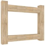 vidaXL Ensemble de meubles TV 8 Pièces Chêne sonoma Bois d'ingénierie