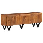 vidaXL Meuble TV 140x30x46 cm Bois massif de manguier