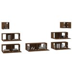 vidaXL Ensemble de meubles TV 7 Pièces Chêne marron Bois d'ingénierie
