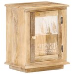 vidaXL Table de chevet 40x30x46 cm Bois de manguier massif