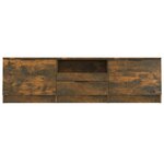 vidaXL Meuble TV Chêne fumé 140x35x40 cm Bois d'ingénierie