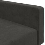 vidaXL Canapé-lit à 2 places Gris foncé Velours