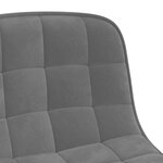 vidaXL Chaises pivotantes à manger lot de 2 gris foncé velours