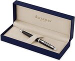 Stylo Bille Mécanisme Tournant Hémisphère Pte moyenne Corps Noir Mat Attribut Chrome WATERMAN