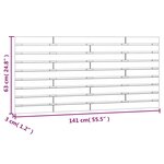 vidaXL Tête de lit murale Marron miel 141x3x63 cm Bois massif de pin