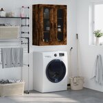 vidaXL Armoire murale chêne fumé 69 5x34x90 cm