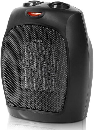 Chauffage Soufflant En Céramique Avec 3 Modes De Fonctionnement 1500W Noir