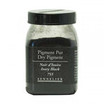 Pigment en poudre - sennelier - noir d'ivoire - pot de 200 ml