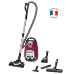 Rowenta ro7473ea aspirateur avec sac silence force - silencieux et performant - capacité 4 5 l - accessoires poils d'animaux - rouge