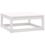 vidaXL Salon de jardin 8 Pièces avec coussins Blanc Bois de pin massif