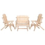 vidaXL Ensemble de salon de jardin 4 Pièces bois massif d'épicéa