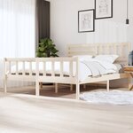 vidaXL Cadre de lit Bois massif 180x200 cm Super King