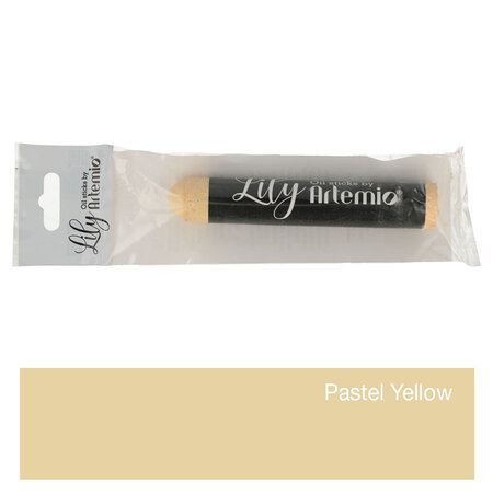 Stick Lily Pastel Yellow - Peinture À L'Huile - 10X1 7 Cm