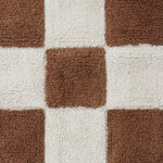 Tapis damier café et beige 120 x 160 cm