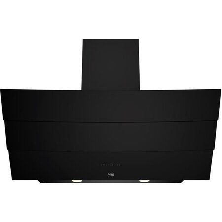 Hotte murale décorative beko -  90 cm - plan incliné - 3 vitesses - noir