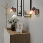 vidaXL Lampe murale avec 2 ampoules LED à incandescence 2 Pièces 8 W