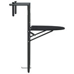 vidaXL Table de balcon Noir 60x64x83 5 cm Plastique Aspect de rotin