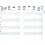 Agenda journalier 14 x 22 cm Carré Euro/Cent Noir LECAS