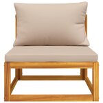 vidaXL Ensemble de canapés de jardin coussins 2 Pièces bois massif acacia