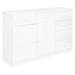 vidaXL Buffet 6 tiroirs Blanc 113x35x73 cm Bois de pin massif