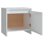 vidaXL Tables de chevet 2 Pièces Blanc brillant 45x34x44 5 cm Aggloméré