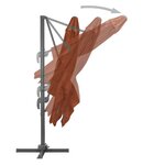 vidaXL Parasol déporté avec mât en aluminium Terre cuite 400x300 cm