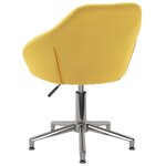 vidaXL Chaise pivotante de salle à manger Jaune Tissu