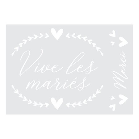 Transfert textile thermocollant A5 - Vive les mariés