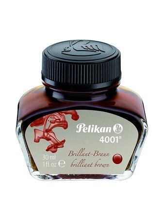 Flacon 30 ml en Verre Encre 4001 Brilliant Marron PELIKAN